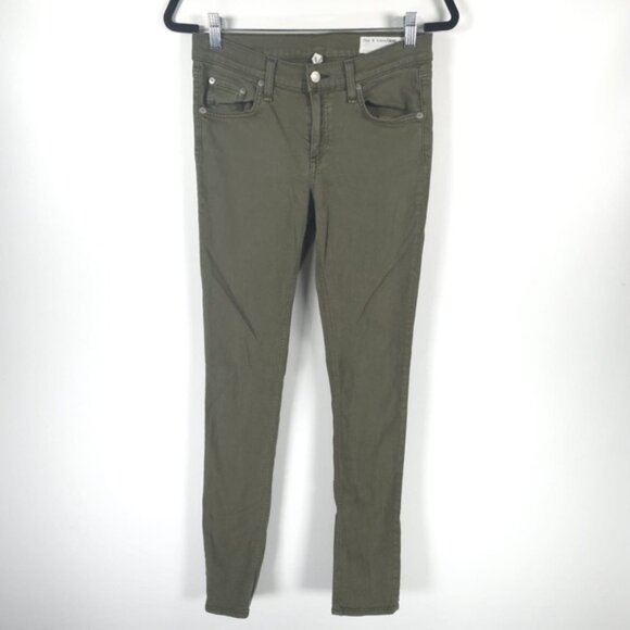 rag & bone / JEAN‎ Skinny DIST ARMY W16020337DAR Size 28 - Picture 3 of 13